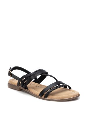 SANDALIAS MUJER CUERO MISTRAL-9-85 NEGRO
