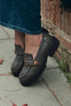 MOCASINES CUERO NEREA-4-07 VERDE