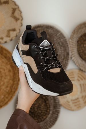 BULLBOXER ZAPATILLAS MUJER ECOCUERO Y TEXTIL SIV-0-15 NEGRO