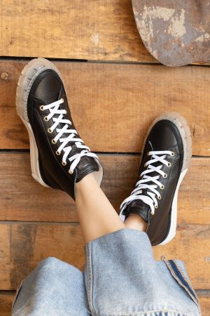BULLBOXER ZAPATILLAS CUERO TIVAT-6-06 NEGRO