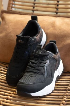 BULLBOXER ZAPATILLAS MUJER ECOCUERO Y TEXTIL TOVA-0-20 NEGRO