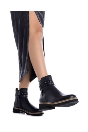 BOTINES CUERO VALENTINA-6-19 NEGRO