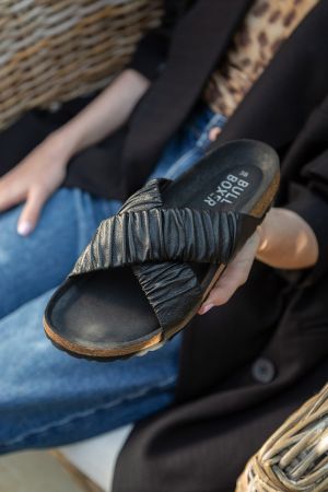 BULLBOXER SANDALIAS MUJER CUERO VIS-9-01 NEGRO