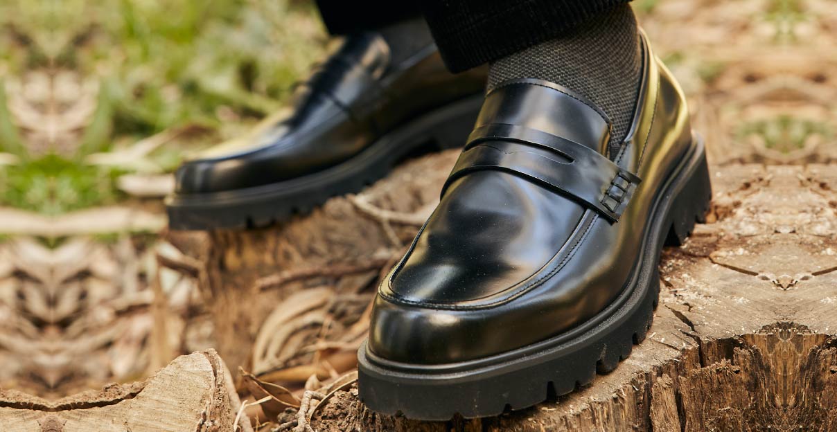 Zapato slip on de cuero para hombre